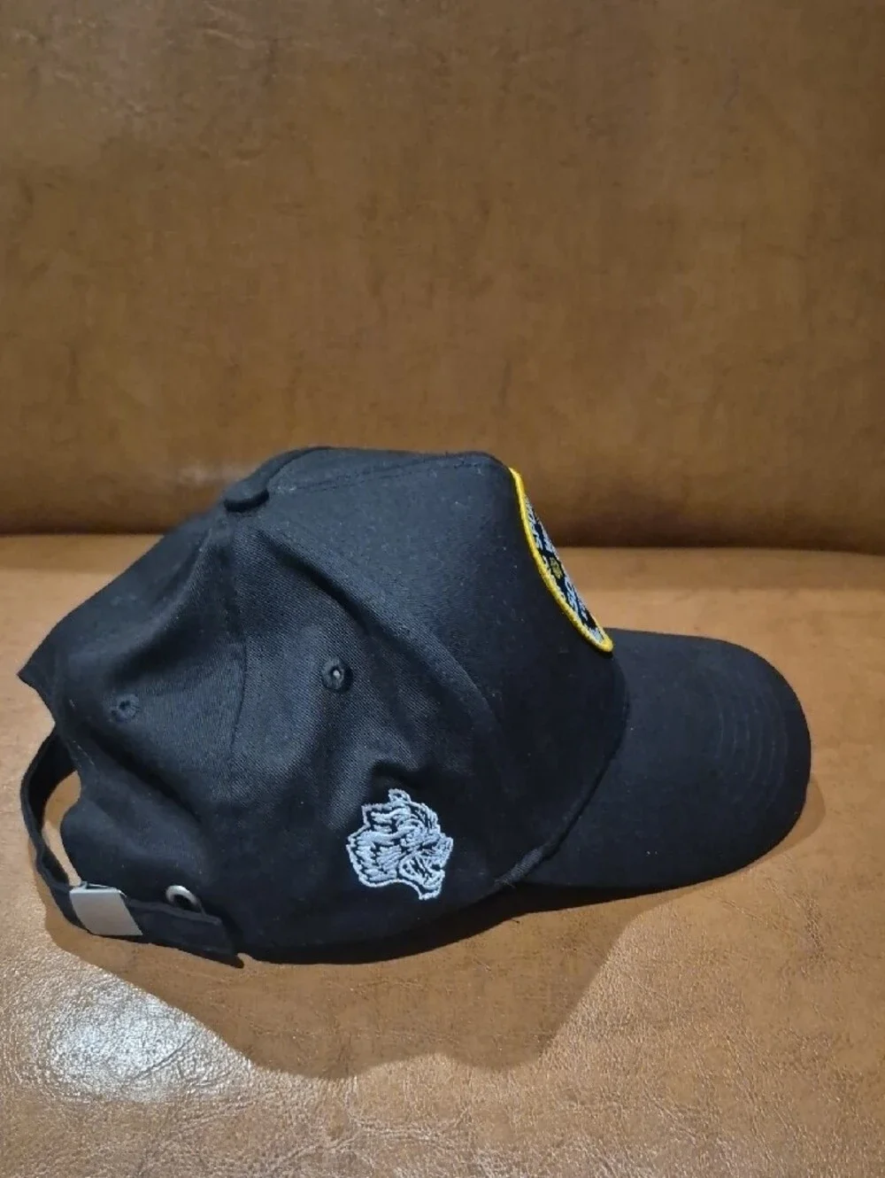 DARC SPORT Black Patch Baseball Cap with Yellow Trim